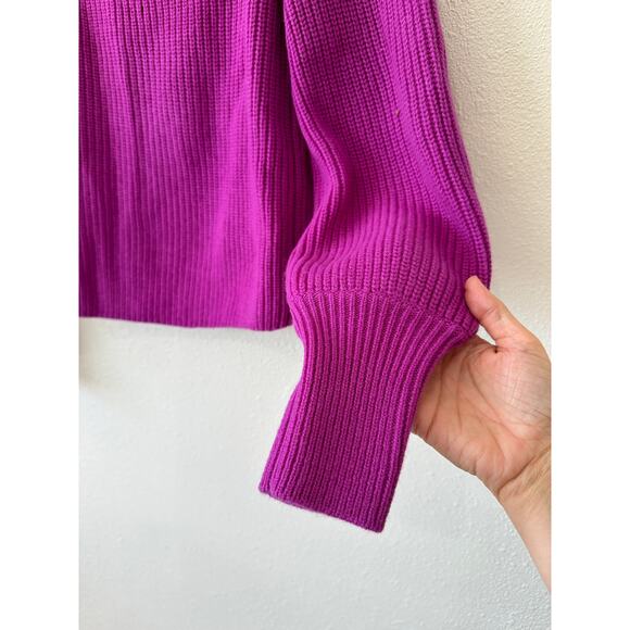 A.L.C. Violet Deep V-Neck Long Sleeve Boxy Crop Sweater XS - Picture 8 of 14